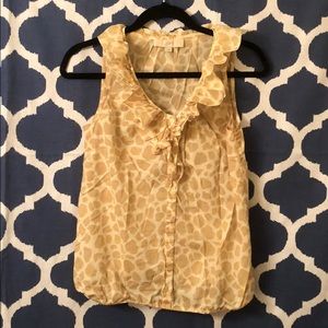 Ann Taylor LOFT Giraffe Print Blouse